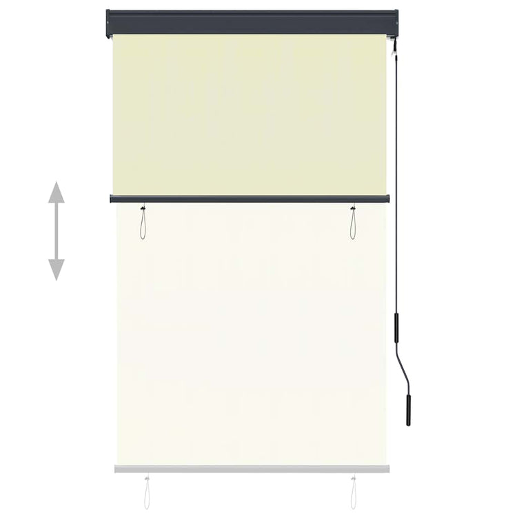 Vidaxl rolgordijn voor buiten 100x250 cm crème