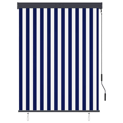 Vidaxl rolgordijn voor buiten 120x250 cm blauw en wit