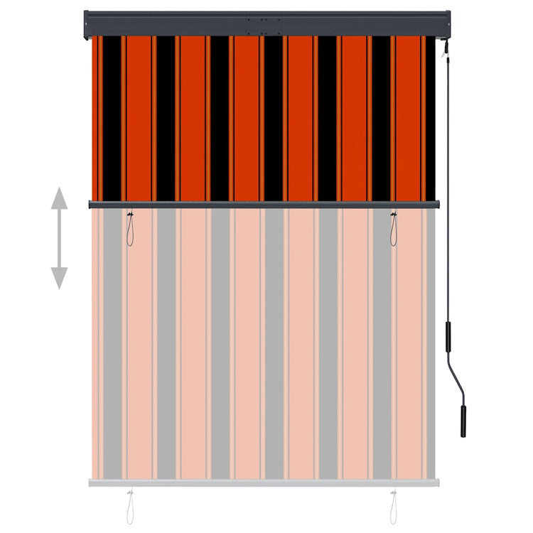 Vidaxl rolgordijn voor buiten 120x250 cm oranje en bruin