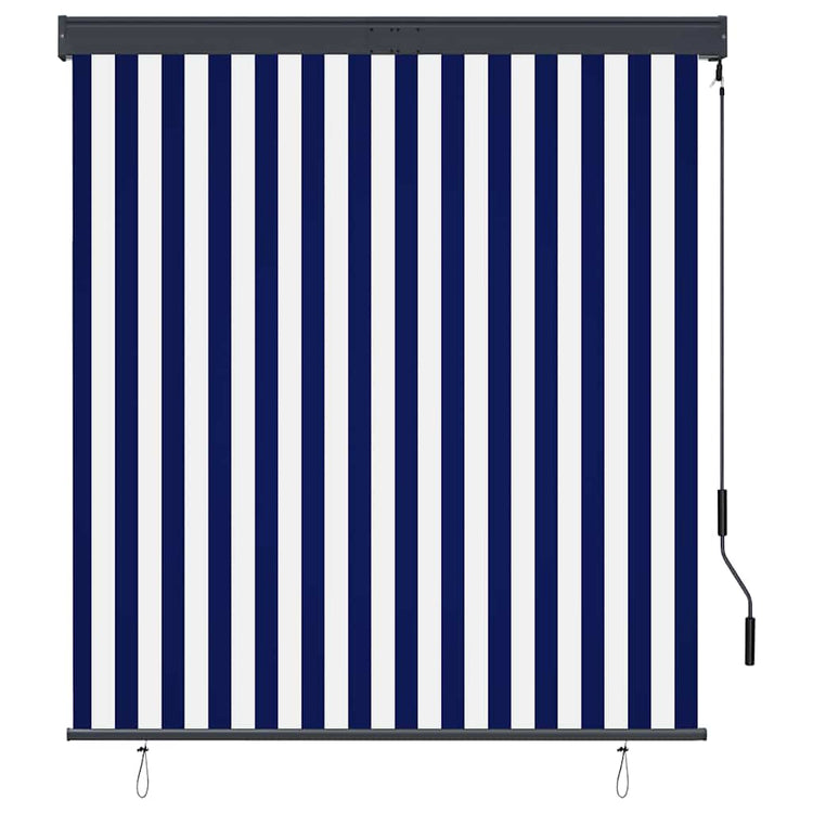 Vidaxl rolgordijn voor buiten 140x250 cm blauw en wit
