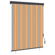 Vidaxl rolgordijn voor buiten 140x250 cm geel en blauw - afbeelding 1