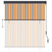 Vidaxl rolgordijn voor buiten 140x250 cm geel en blauw - afbeelding 3