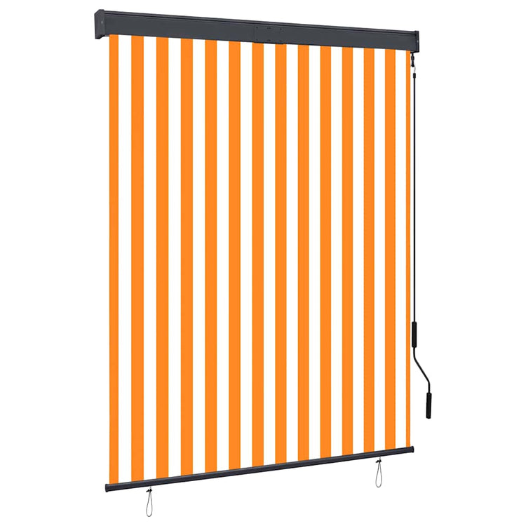 Vidaxl rolgordijn voor buiten 140x250 cm wit en oranje
