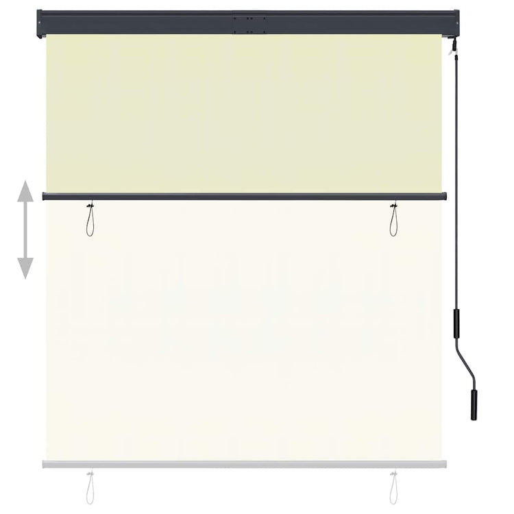 Vidaxl rolgordijn voor buiten 140x250 cm crème