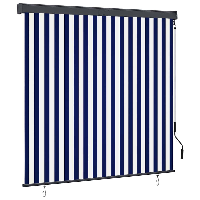 Vidaxl rolgordijn voor buiten 160x250 cm blauw en wit