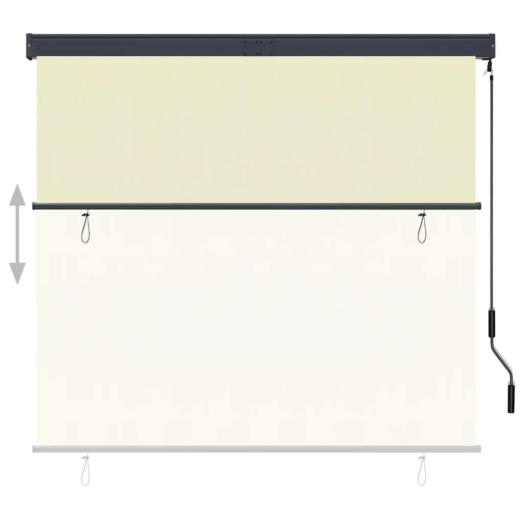 Vidaxl rolgordijn voor buiten 160x250 cm crème