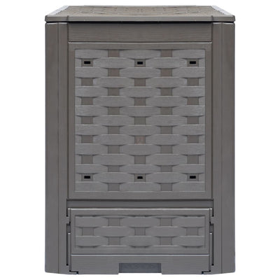 Vidaxl compostbakken 2 st 600 l 60x60x83 cm kunststof rattan bruin