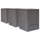 Vidaxl compostbakken 3 st 900 l 60x60x83 cm kunststof rattan bruin