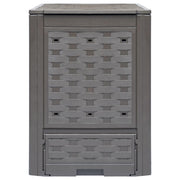 Vidaxl compostbakken 3 st 900 l 60x60x83 cm kunststof rattan bruin - afbeelding 2