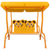 Vidaxl kinderschommelbank 115x75x110 cm stof geel