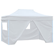 Vidaxl partytent met 4 zijwanden inklapbaar 3x4,5 m wit - afbeelding 1
