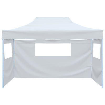 Vidaxl partytent met 3 zijwanden inklapbaar 291x413x315 cm wit