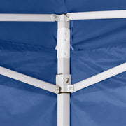 Vidaxl partytent met 2 zijwanden inklapbaar 2x2 m staal blauw - afbeelding 3