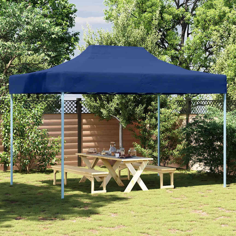 Vidaxl partytent inklapbaar 3x4 m staal blauw