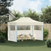 Vidaxl partytent met 3 zijwanden inklapbaar 3x4 m staal crème