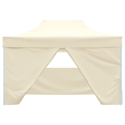 Vidaxl partytent met 4 zijwanden inklapbaar 3x4 m staal crème