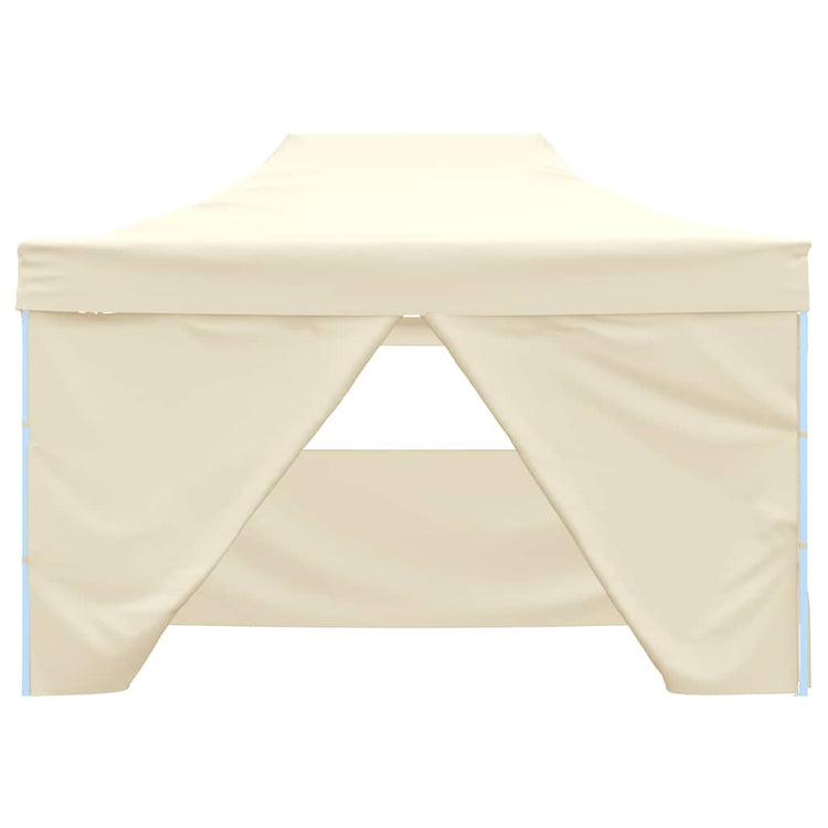 Vidaxl partytent met 4 zijwanden inklapbaar 3x4 m staal crème