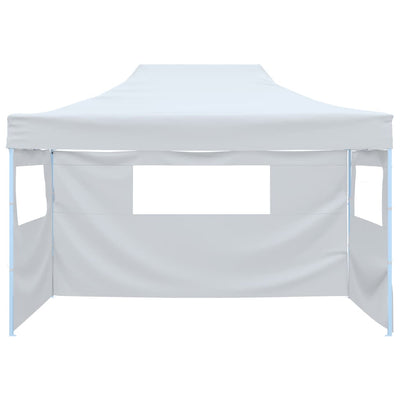 Vidaxl partytent met 3 zijwanden inklapbaar 280x410x315 cm staal wit
