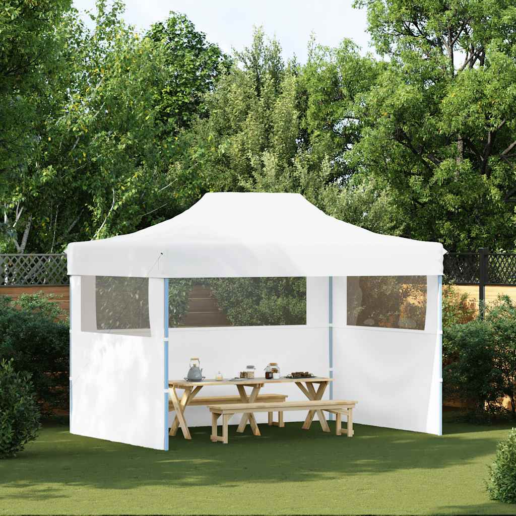 Vidaxl partytent met 3 zijwanden inklapbaar 280x410x315 cm staal wit