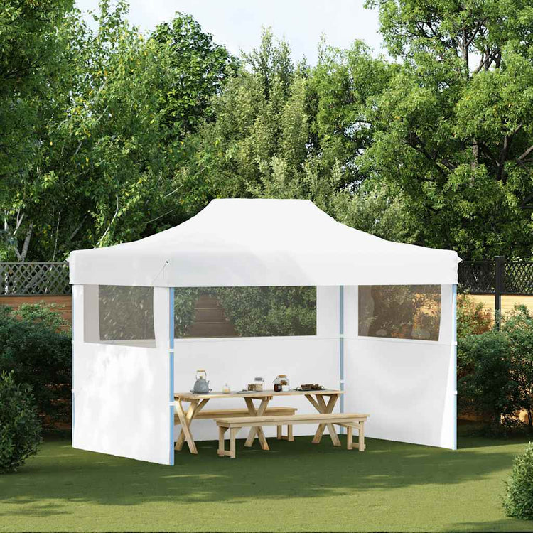 Vidaxl partytent met 3 zijwanden inklapbaar 280x410x315 cm staal wit