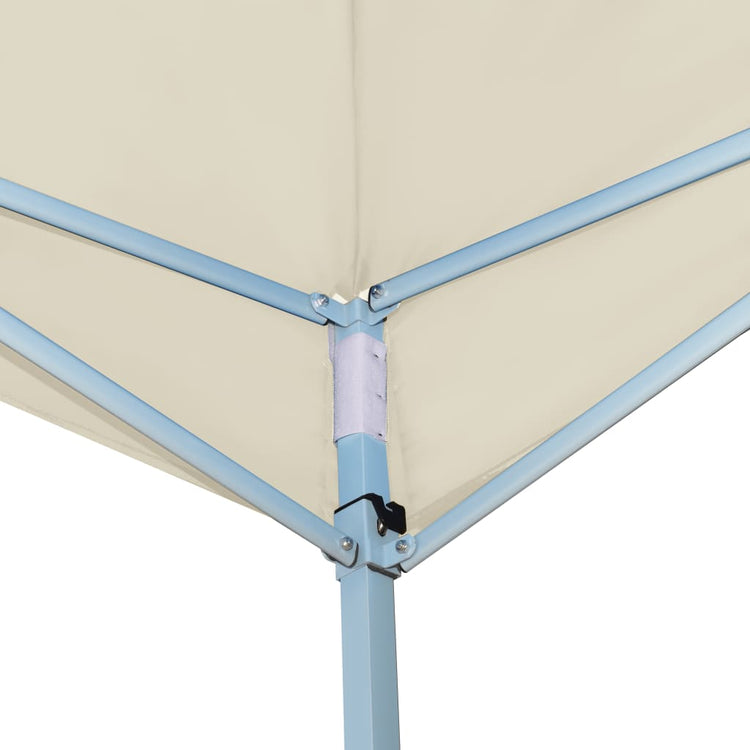 VidaXL Prieel inklapbaar met 2 zijwanden 5x5 m crème
