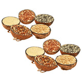 Vidaxl vogelvoer gevulde halve kokosnoten 10 st 290 g - afbeelding 1