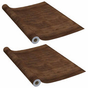 Vidaxl deurfolies zelfklevend 2 st 210x90 cm pvc donkereikenkleurig - afbeelding 2