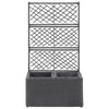 Vidaxl latwerkplantenbak verhoogd met potten 58x30x107 cm rattan zwart