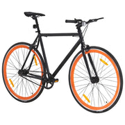 Vidaxl fiets met vaste versnelling 700 c 55 cm zwart en oranje - afbeelding 2