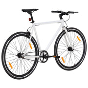 Vidaxl fiets met vaste versnelling 700 c 55 cm wit en zwart - afbeelding 3