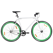 Vidaxl fiets met vaste versnelling 700 c 51 cm wit en groen - afbeelding 1