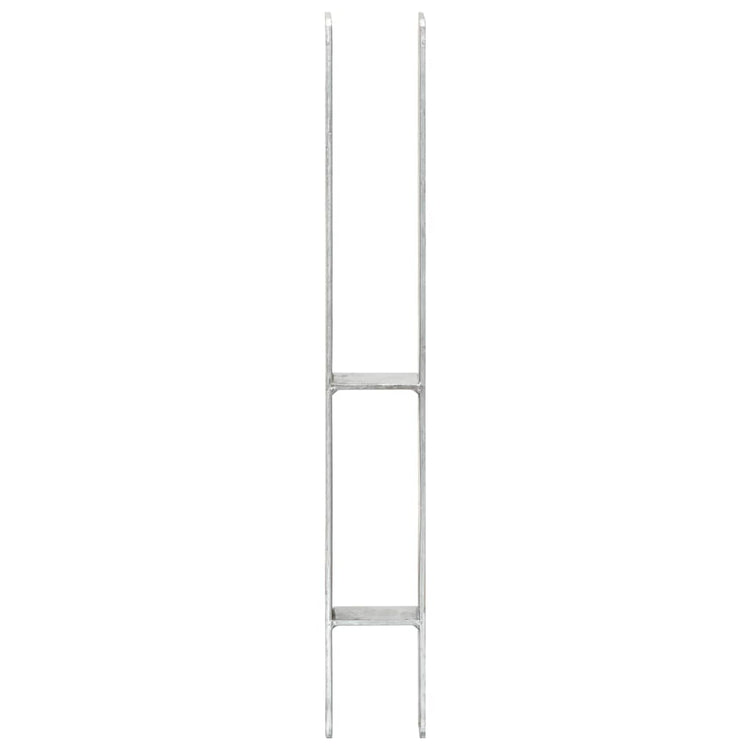 Vidaxl grondankers 6 st 7x6x60 cm gegalvaniseerd staal zilverkleurig
