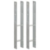 Vidaxl grondankers 2 st 9x6x60 cm gegalvaniseerd staal zilverkleurig