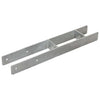 Vidaxl grondankers 2 st 9x6x60 cm gegalvaniseerd staal zilverkleurig