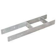 Vidaxl grondankers 6 st 14x6x60 cm gegalvaniseerd staal zilverkleurig - afbeelding 2