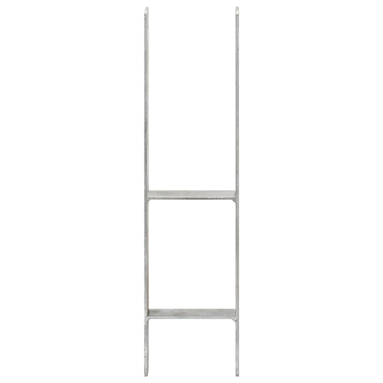 Vidaxl grondankers 6 st 14x6x60 cm gegalvaniseerd staal zilverkleurig