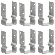 Vidaxl grondankers 6 st 8x6x15 cm gegalvaniseerd staal zilverkleurig - afbeelding 1