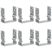 Vidaxl grondankers 6 st 14x6x15 cm gegalvaniseerd staal zilverkleurig - afbeelding 1