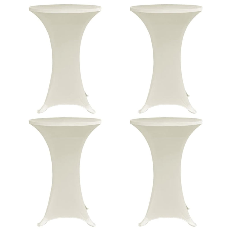 Vidaxl statafelhoes 4 st stretch ø60 cm crème