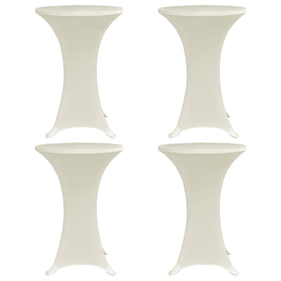 Vidaxl statafelhoes 4 st stretch ø60 cm crème