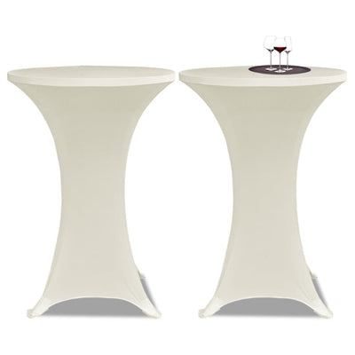 Vidaxl statafelhoes 4 st stretch ø60 cm crème