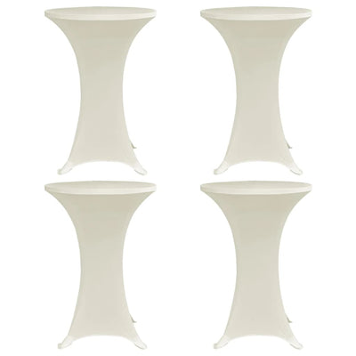Vidaxl statafelhoes 4 st stretch ø70 cm crème
