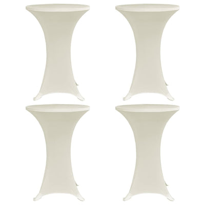 Vidaxl statafelhoes 4 st stretch ø80 cm crème