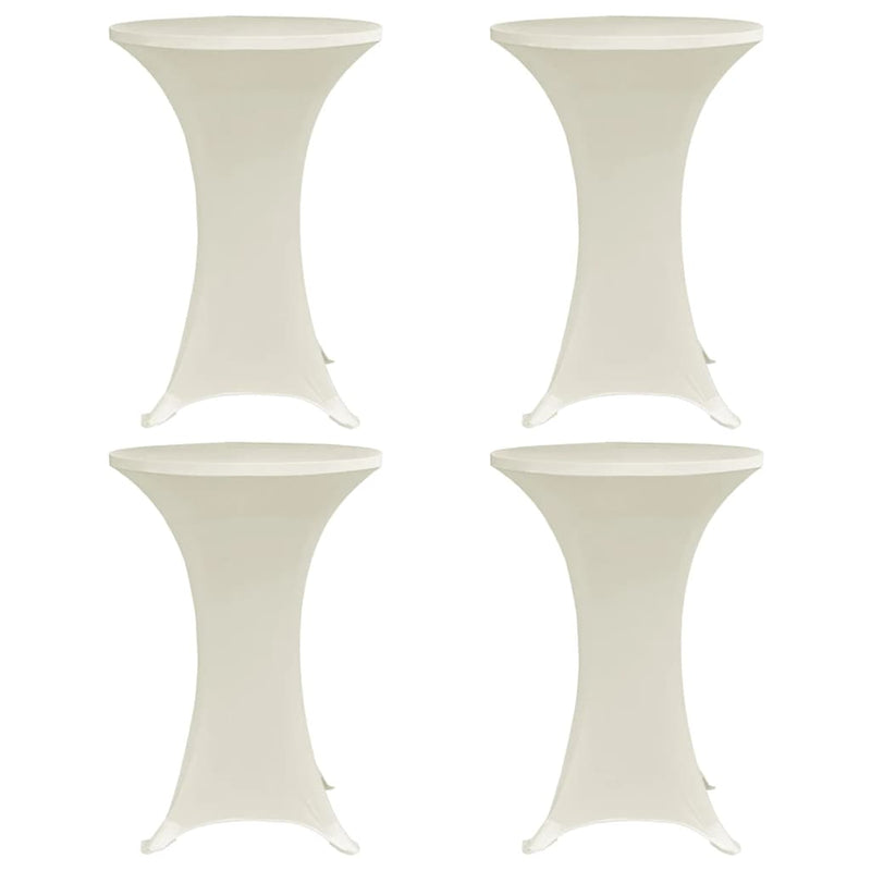 Vidaxl statafelhoes 4 st stretch ø80 cm crème
