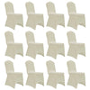 Vidaxl stoelhoezen stretch 12 st crème