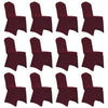 Vidaxl stoelhoezen stretch 12 st bordeauxrood