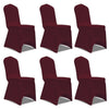 Vidaxl stoelhoezen stretch 12 st bordeauxrood