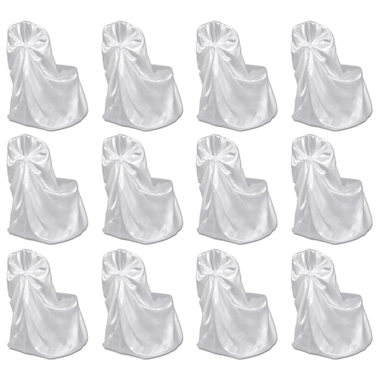 Vidaxl stoelhoes voor bruiloft 12 st wit