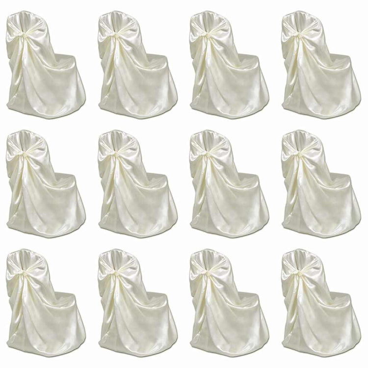 Vidaxl stoelhoes voor bruiloft 12 st crème