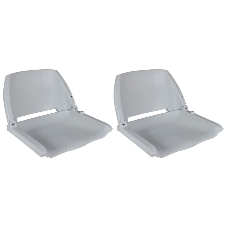 Vidaxl bootstoelen 2 st inklapbare rugleuning 41x51x48 cm grijs
